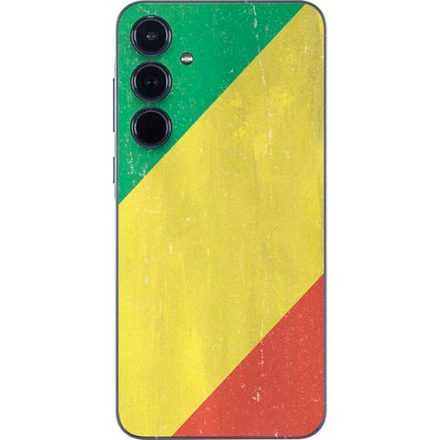 Republic of the Congo Flag Distressed Galaxy A35 5G Skin
